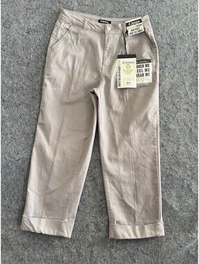 d.jeans NWT Size 12 High Waist Wide Leg Ankle Pants Gray Recycled Sateen Cuffed